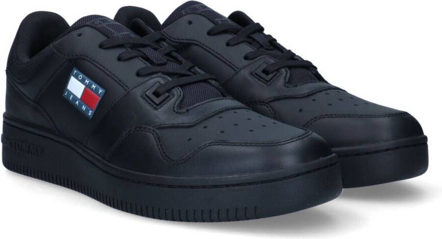 Tommy Hilfiger Retro Basket leren heren sneakers Zwart Echt leer Uitneembare zool - Foto 13