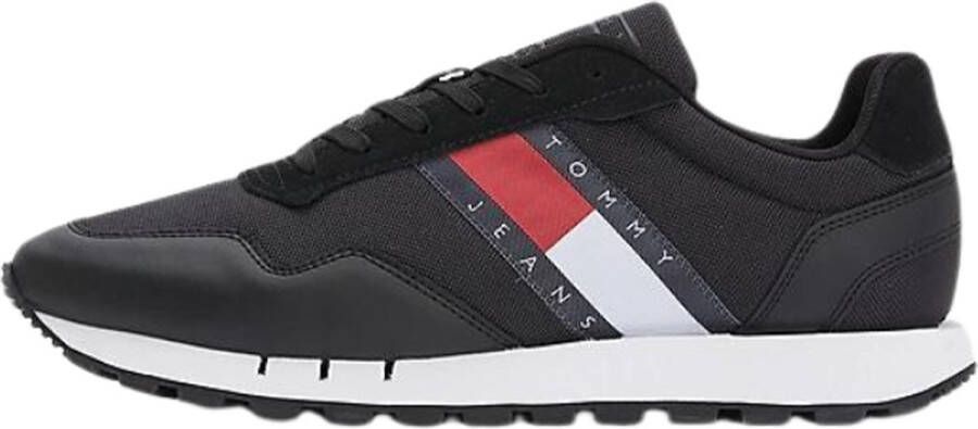 TOMMY JEANS Tommy Hilfiger Retro Leather TJM Essential Heren Sneakers Zwart - Foto 7