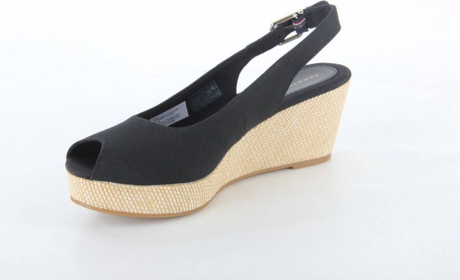 Tommy Hilfiger Iconic Elba Sling Back Wedge Sandalen Zwart Vrouw - Foto 15