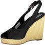 Tommy Hilfiger Alpargatas Iconic Elba Sling Back Sleehak Black Dames - Thumbnail 15