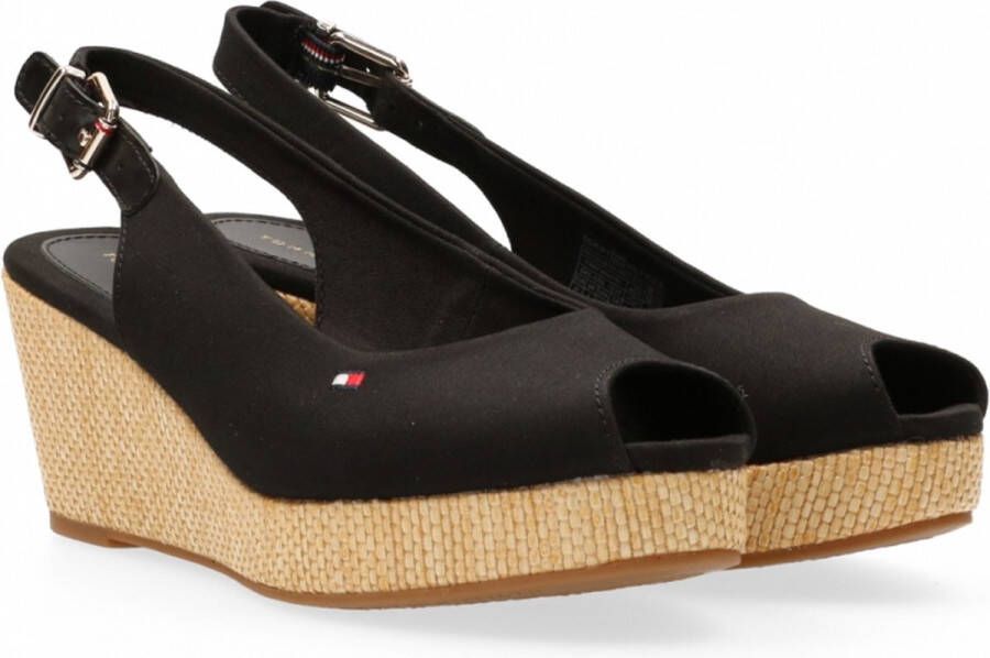 Tommy Hilfiger Iconic Elba Sling Back Wedge Sandalen Zwart Vrouw - Foto 10