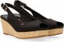 Tommy Hilfiger Alpargatas Iconic Elba Sling Back Sleehak Black Dames - Thumbnail 6