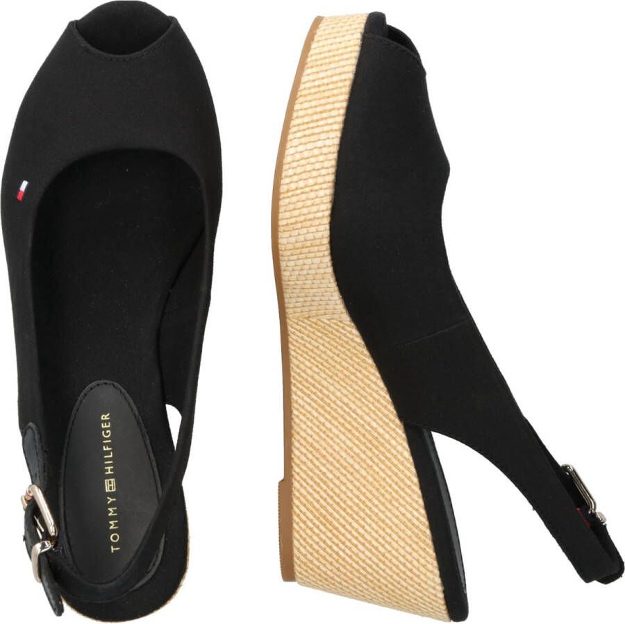 Tommy Hilfiger Iconic Elba Sling Back Wedge Sandalen Zwart Vrouw - Foto 11