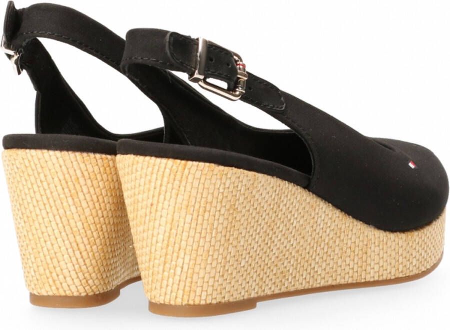 Tommy Hilfiger Iconic Elba Sling Back Wedge Sandalen Zwart Vrouw - Foto 12