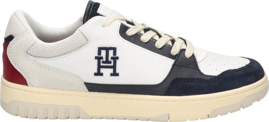 Tommy Hilfiger Sport Tommy Hilfiger Basket Street Mix heren sneaker Wit blauw