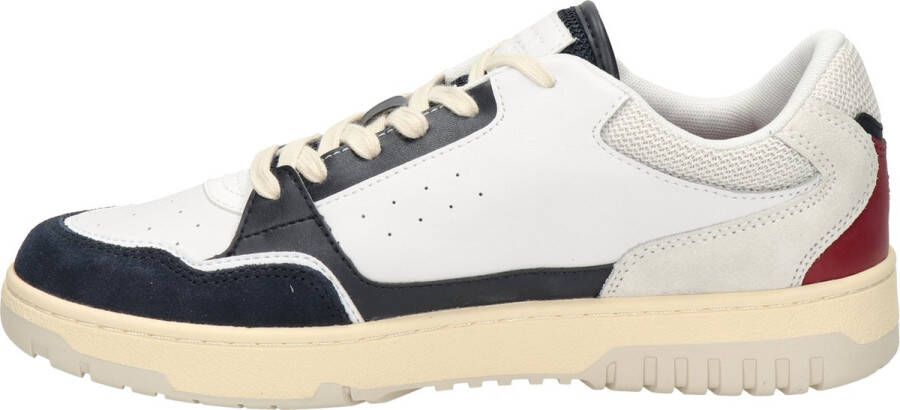 Tommy Hilfiger Sport Tommy Hilfiger Basket Street Mix heren sneaker Wit blauw