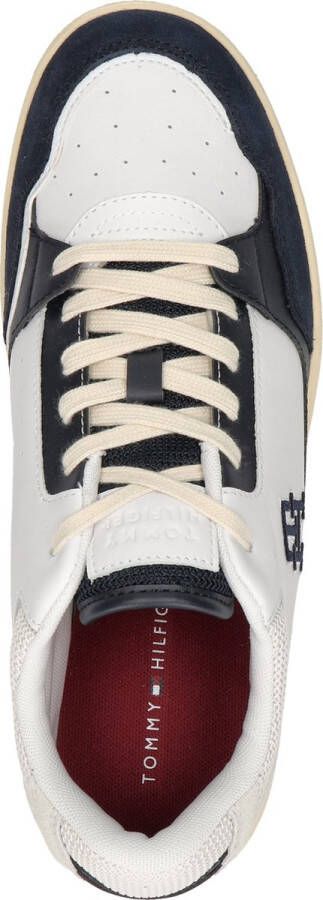 Tommy Hilfiger Sport Tommy Hilfiger Basket Street Mix heren sneaker Wit blauw