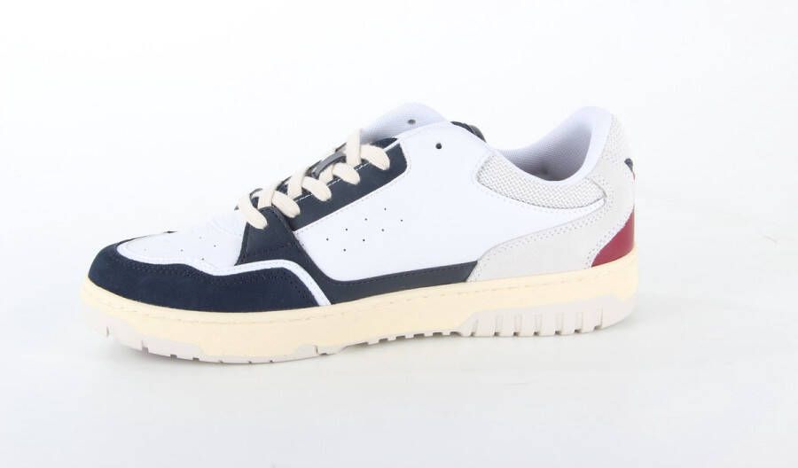 Tommy Hilfiger Sport Tommy Hilfiger Basket Street Mix heren sneaker Wit blauw