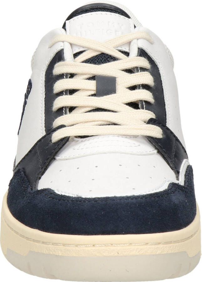 Tommy Hilfiger Sport Tommy Hilfiger Basket Street Mix heren sneaker Wit blauw