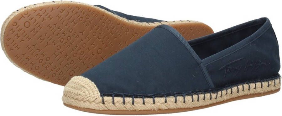 Tommy Hilfiger TH Signature Espadrille Sandalen Touwzool blauw