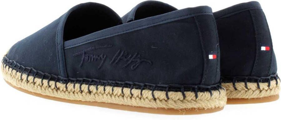 Tommy Hilfiger TH Signature Espadrille Sandalen Touwzool blauw