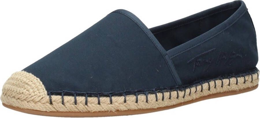 Tommy Hilfiger TH Signature Espadrille Sandalen Touwzool blauw