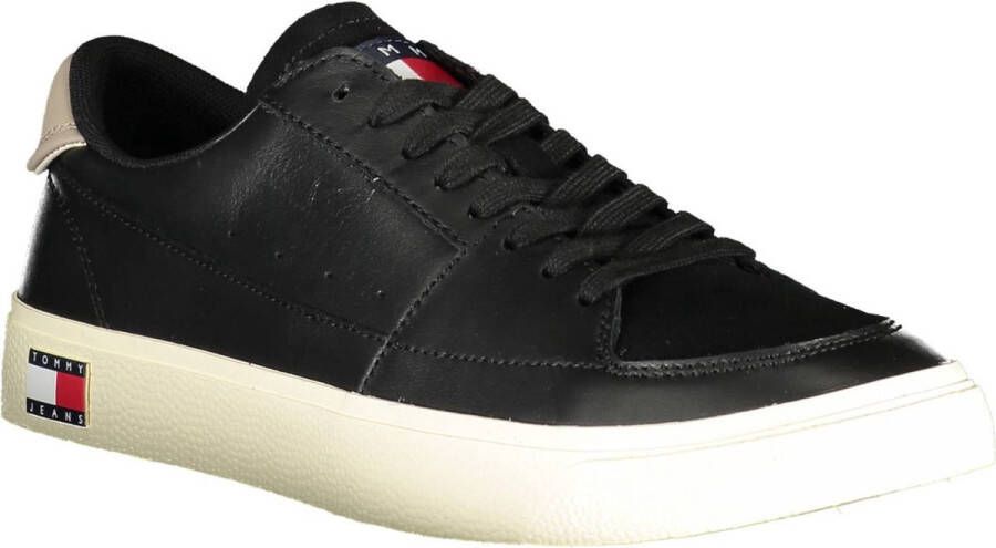 Tommy Hilfiger Zwarte Polyester Sneaker met Contrasterende Details Black Heren - Foto 4