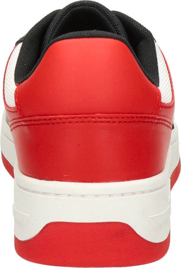 TOMMY JEANS Tommy Hilfiger TJ Basket heren sneaker Zwart rood