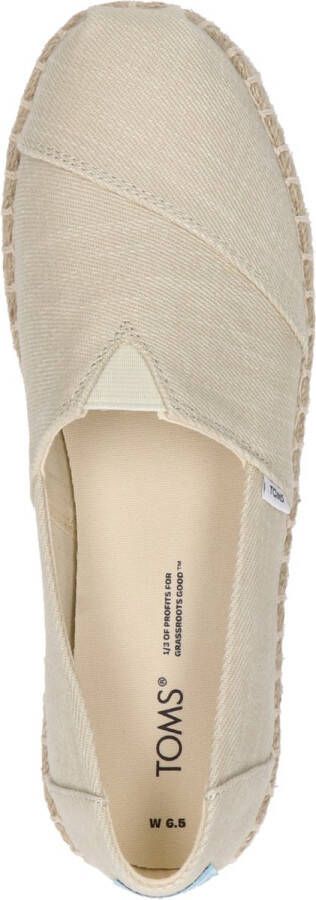 TOMS Alpargata Platform Rope Espadrilles Dames Beige