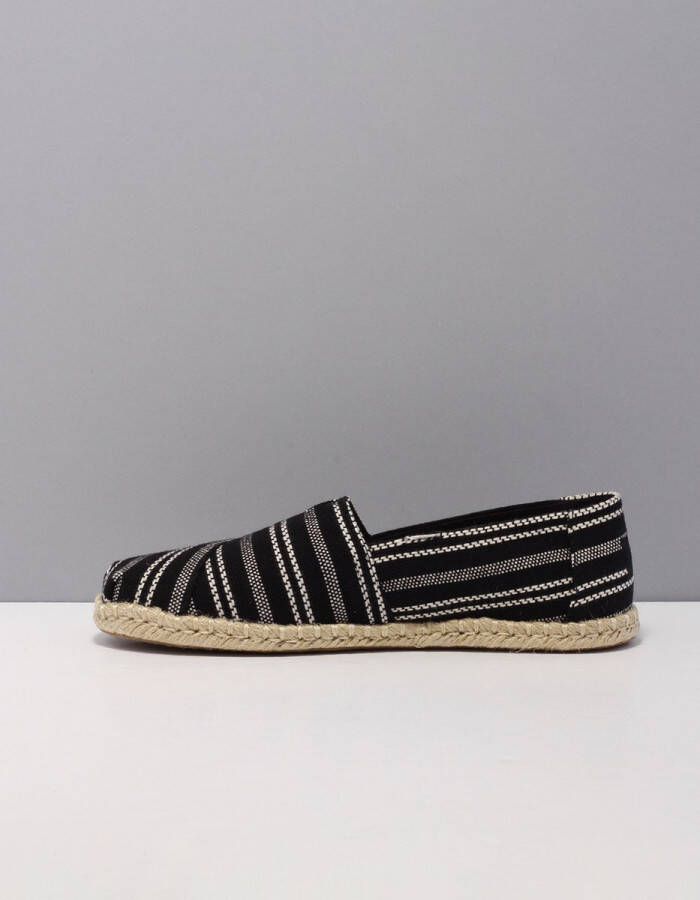TOMS Alpargata Strip instapschoen Zwart wit
