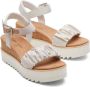 TOMS Diana Ruched Woven Beige Wedge Sandaal - Thumbnail 2