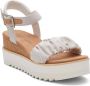 TOMS Diana Ruched Woven Beige Wedge Sandaal - Thumbnail 6