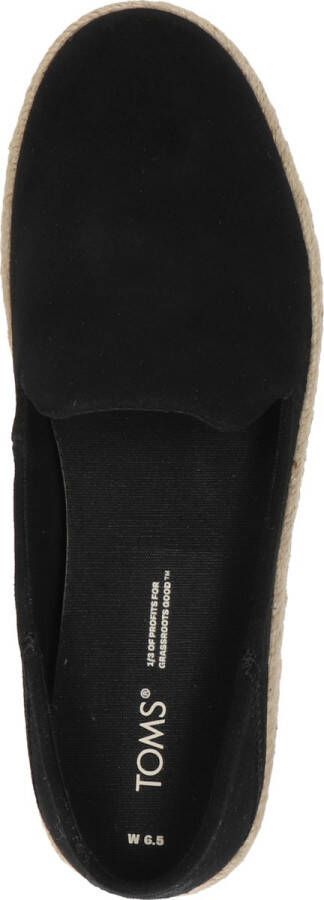 TOMS Santiago W dames espadrille Zwart