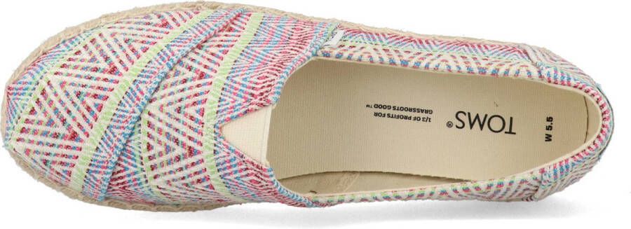 TOMS Shoes ALPARGATA PLATFORM ROPE Instappers Roze