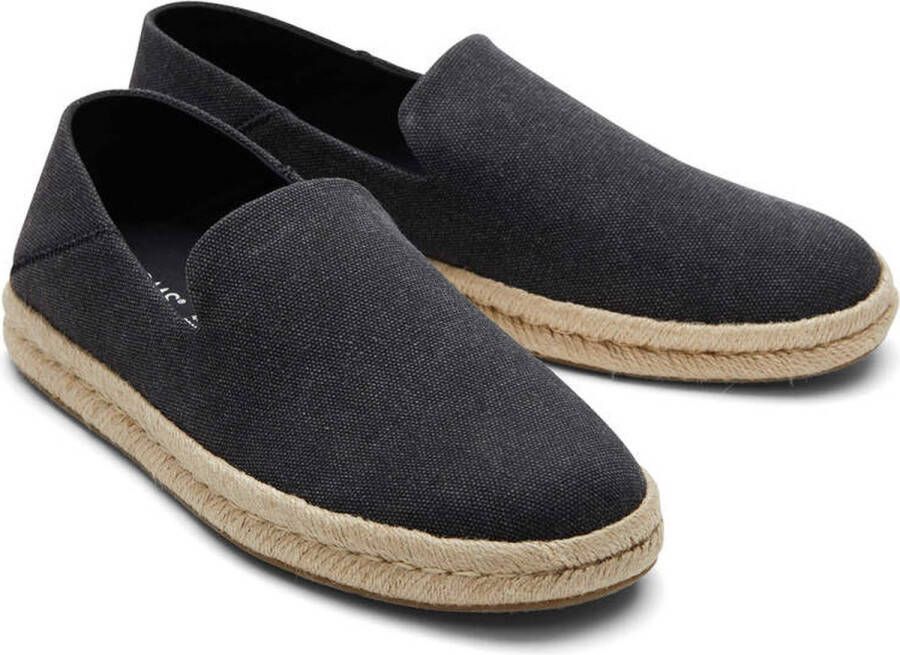 TOMS Shoes Toms Santiago Recycled Cotton Canvas Black Slip-on