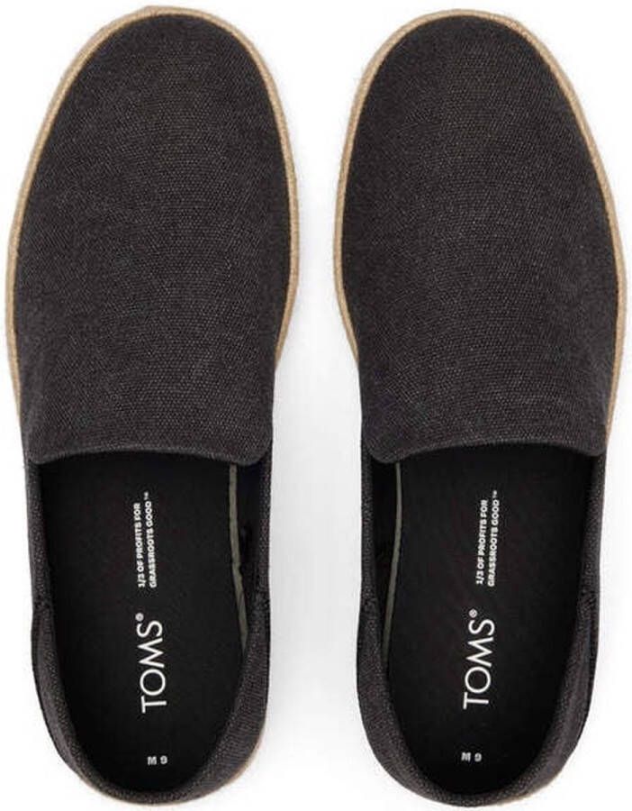 TOMS Shoes Toms Santiago Recycled Cotton Canvas Black Slip-on