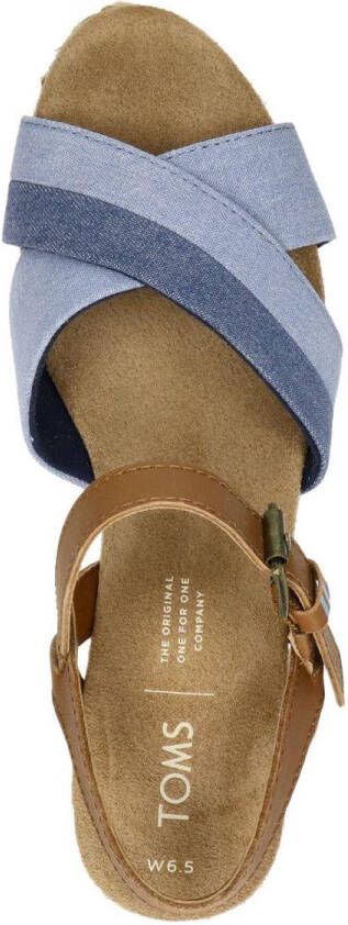 TOMS Willow Dames Wedge Navy