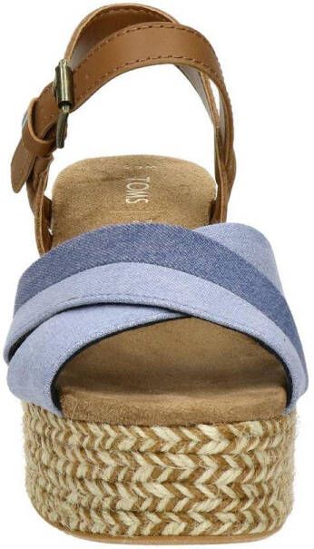 TOMS Willow Dames Wedge Navy