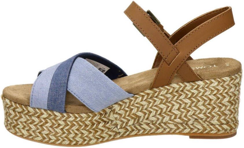 TOMS Willow Dames Wedge Navy