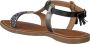 Ton & Ton Meisjes Platte sandalen Il112 Zwart Leer - Thumbnail 6