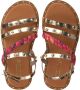 Ton & Ton Meisjes Platte sandalen Sh709 Goud Leer - Thumbnail 6