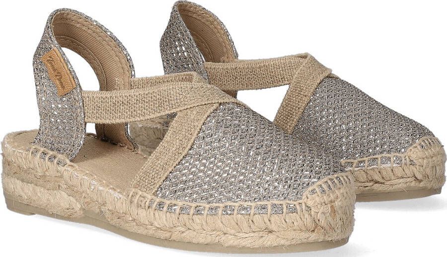 Toni Pons Edita-S Kids Espadrilles Plati Zilver Textiel EDITASplati