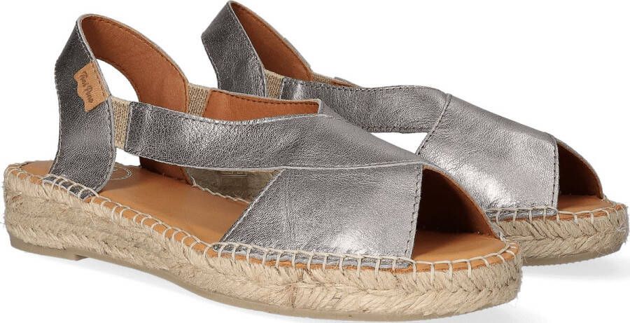 Toni Pons Elda-P Dames Espadrilles Acer Zilver Leer ELDAPacer