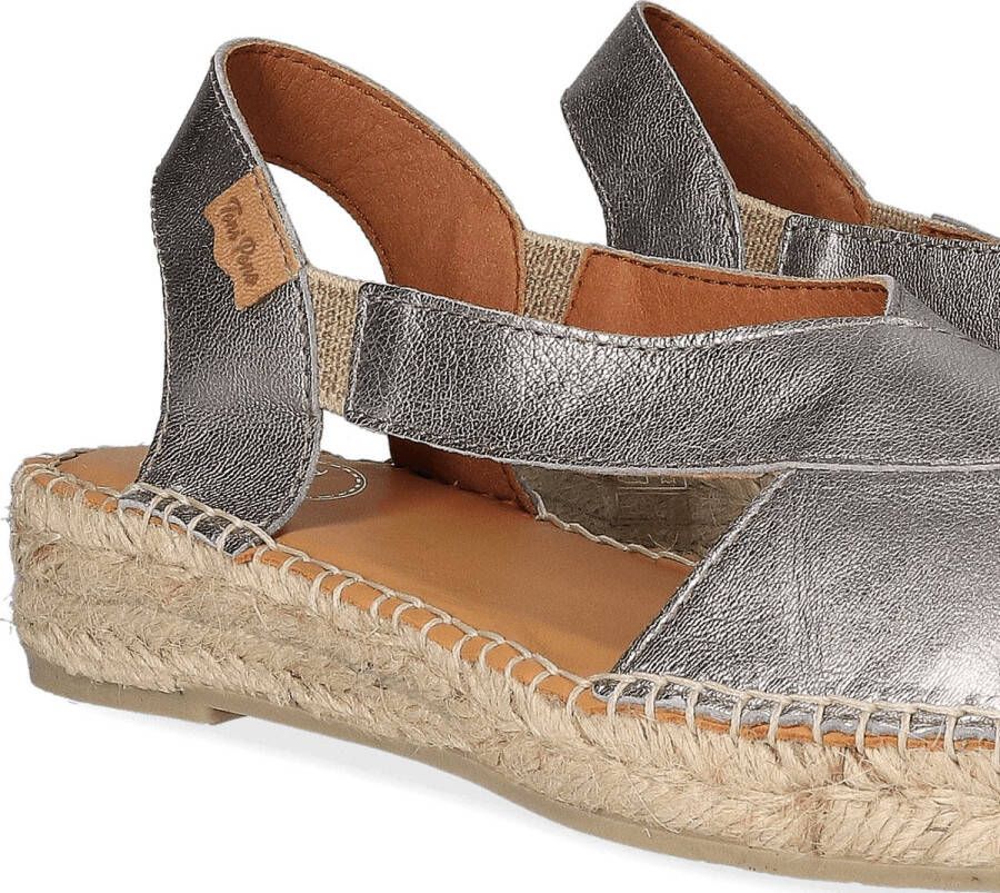 Toni Pons Elda-P Dames Espadrilles Acer Zilver Leer ELDAPacer