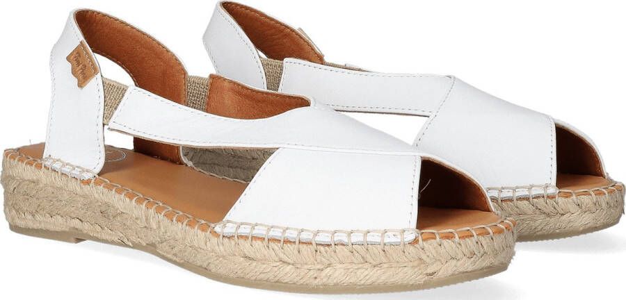 Toni Pons Elda-P Dames Espadrilles Blanc Wit Leer ELDAPblanc - Foto 4
