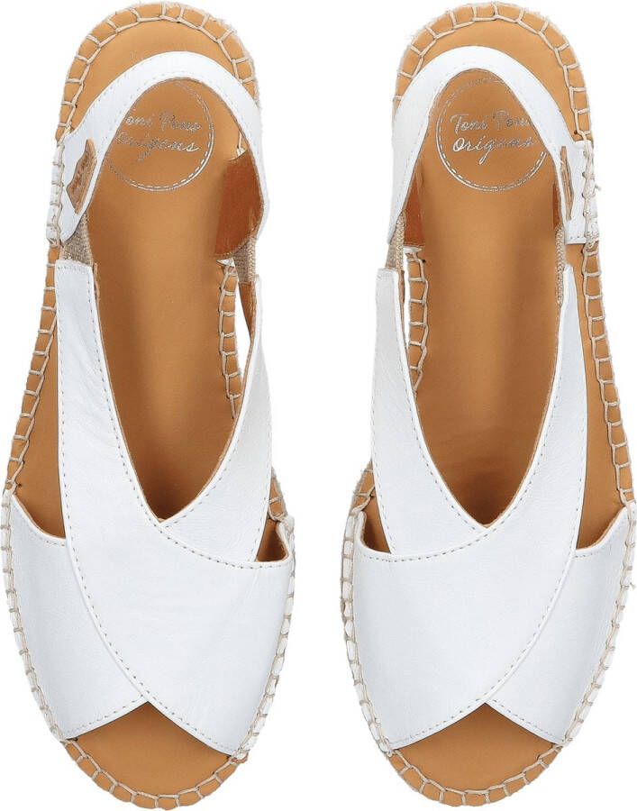 Toni Pons Elda-P Dames Espadrilles Blanc Wit Leer ELDAPblanc - Foto 5