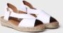 Toni Pons Elda-P Dames Espadrilles Blanc Wit Leer ELDAPblanc - Thumbnail 6