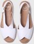 Toni Pons Elda-P Dames Espadrilles Blanc Wit Leer ELDAPblanc - Thumbnail 7