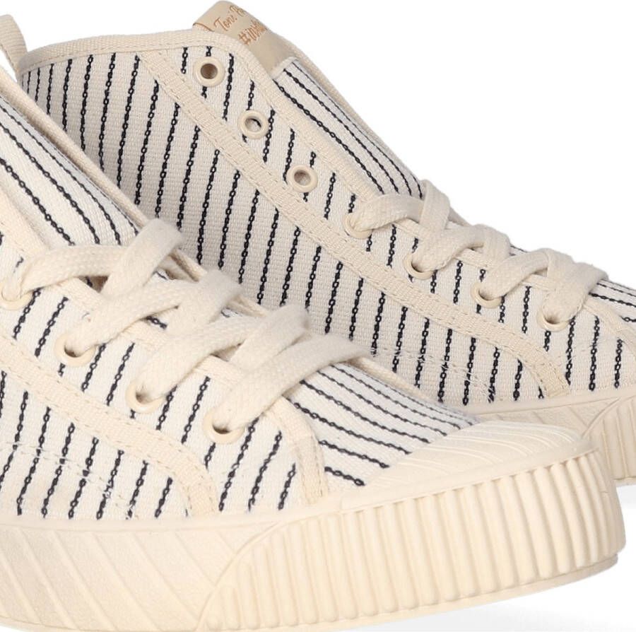 Toni Pons Gena-BL Dames Hoge Sneakers Cru Mari Beige Katoen GENABLcrumari