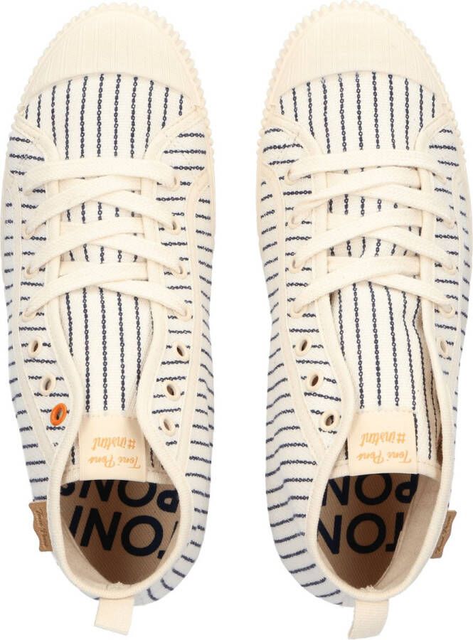 Toni Pons Gena-BL Dames Hoge Sneakers Cru Mari Beige Katoen GENABLcrumari