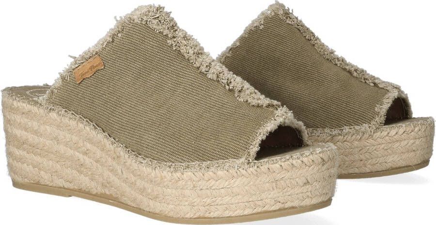 Toni Pons Itaca Dames Espadrilles Caqui Groen Textiel