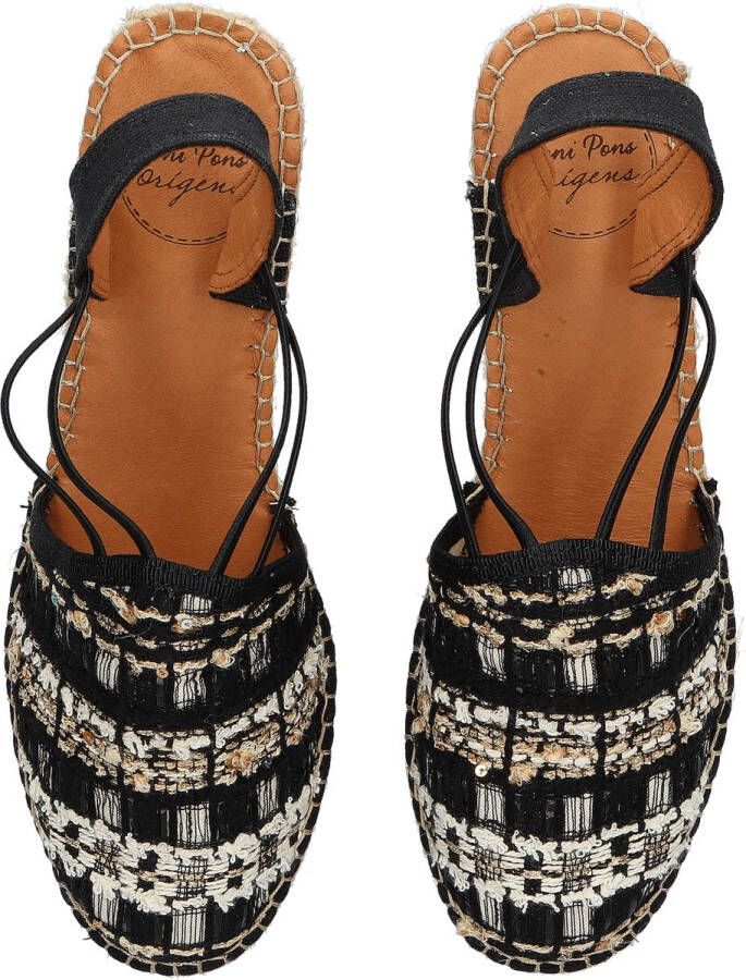 Toni Pons Tania-CC Dames Espadrilles Negre Zwart Textiel TANIACCnegre