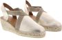 Toni Pons Tossa Dames Espadrilles Plati Zilver Leer TOSSAplati - Thumbnail 10