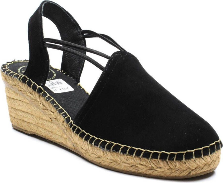 Toni Pons Tremp Dames Espadrilles met sleehak Zwart