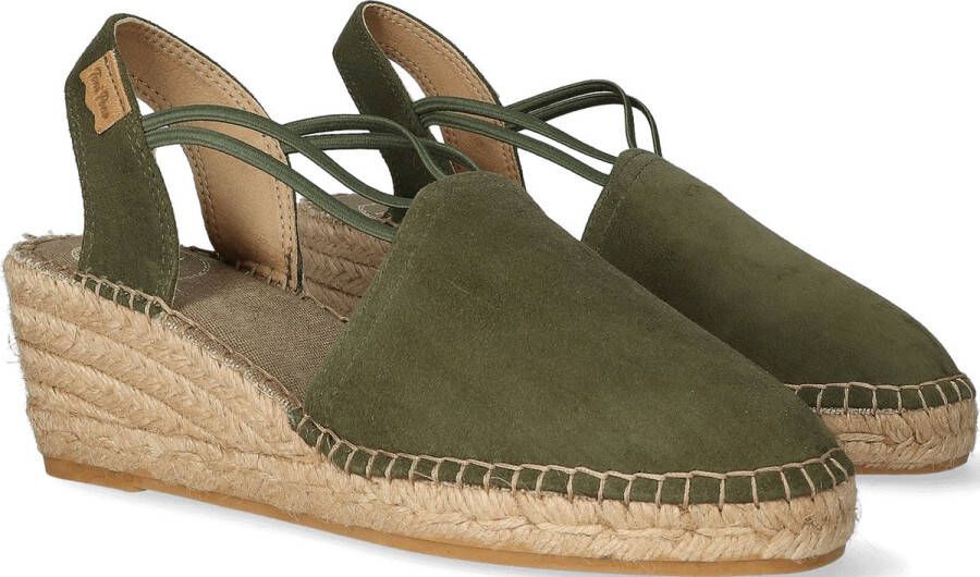 Toni Pons Tremp Dames Espadrilles op sleehak Khaki