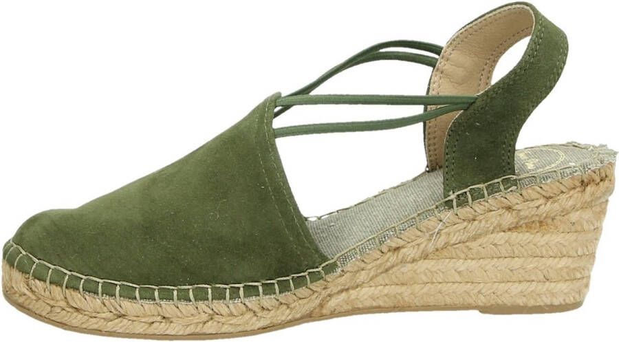 Toni Pons Tremp Dames Espadrilles op sleehak Khaki