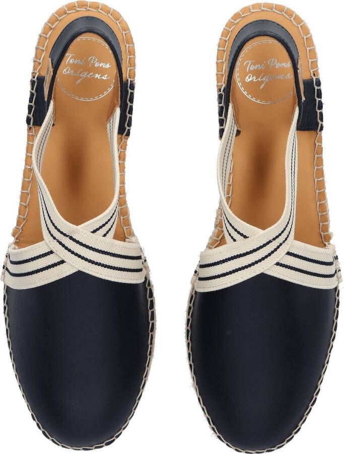 Toni Pons Vera-SW Dames Espadrilles Mari Blauw Leer VERASWmari