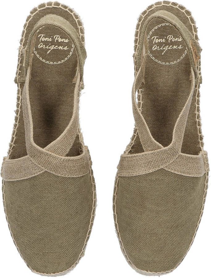 Toni Pons Verdi-V Dames Espadrilles Caqui Groen Canvas VERDIVcaqui