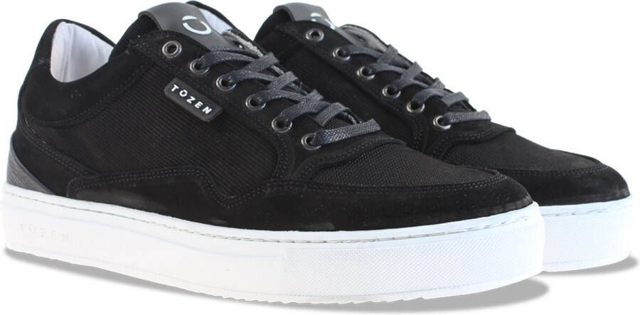 TOZEN Katashi 2 Yoru Black Zwart Nubuck Lage sneakers Heren - Foto 4