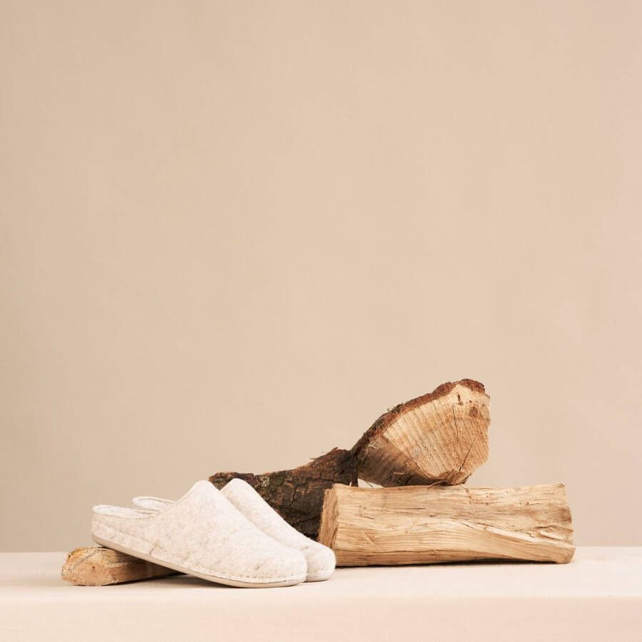 Travelin At-Home Sloffen Wollen Pantoffels Dames Beige